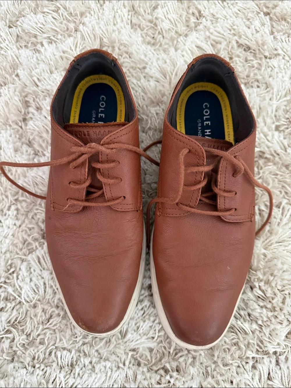 Cole Haan Men's Tan-Brown Leather Derby Sneakers